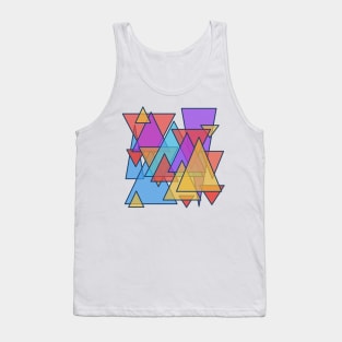 transparent triangles pop art design Tank Top